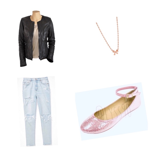 Metallic Pink Ballerina Flats with Rhinestones - Picture 9 of 11